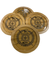 Omega Psi Phi Bamboo Coasters - Set of 4