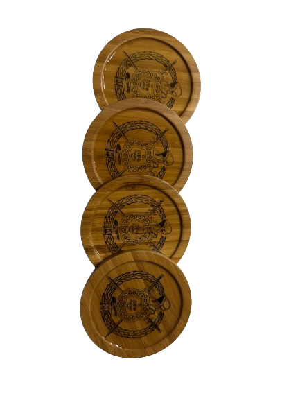 Omega Psi Phi Bamboo Coasters - Set of 4