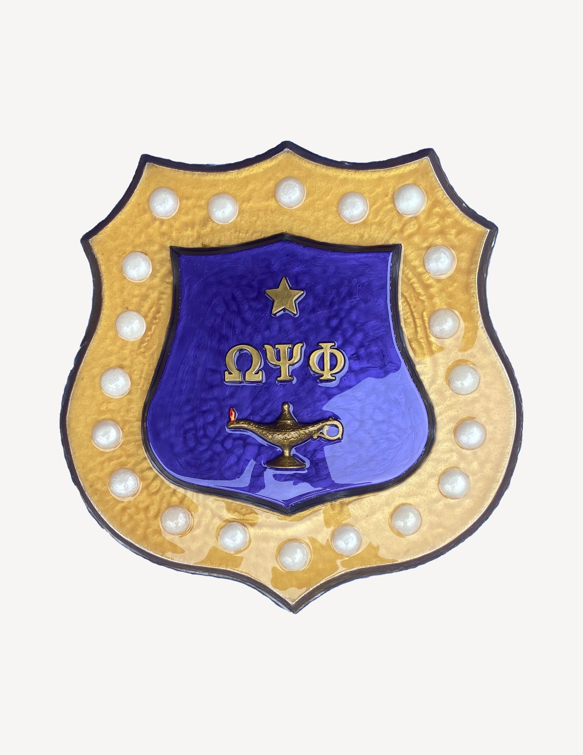 “Twenty-One“	Purple and Gold Shield